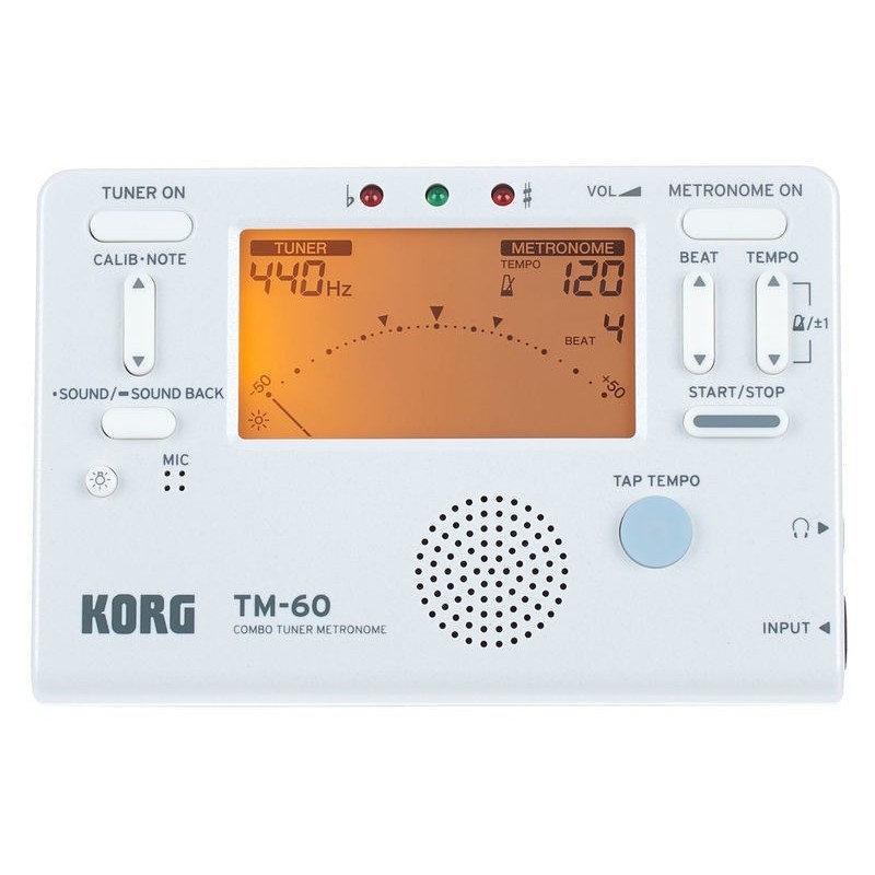 Korg TM-60C-WH - Tuner, metronom + mikrofon