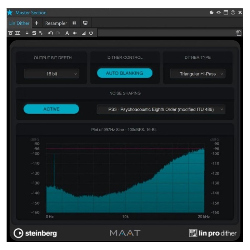 WaveLab PRO 11 EDU: LIN Pro dithering