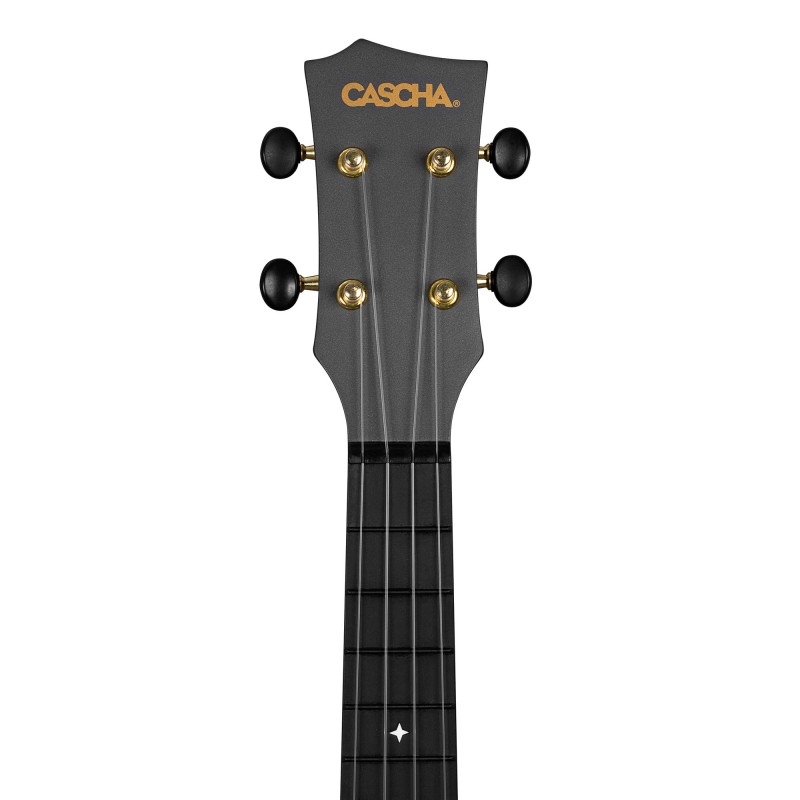 Cascha Carbon Fibre Black Set Pickup - Ukulele z elektroniką - 8