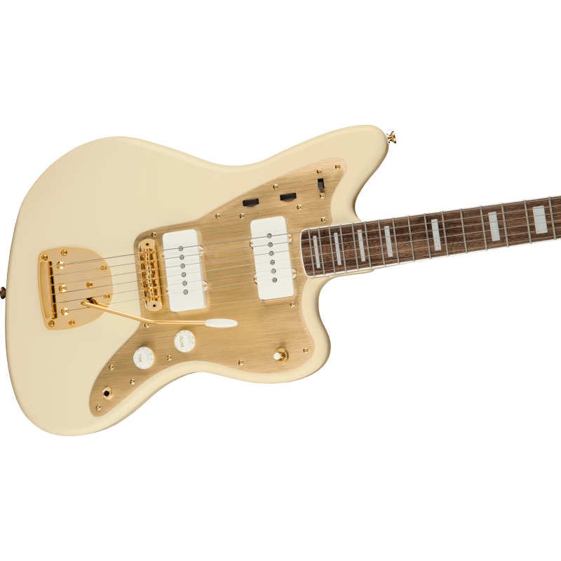 Squier 40th Anniversary Jazzmaster, Gold Edition, LF, Gold Anodized Pickguard, OW - 4