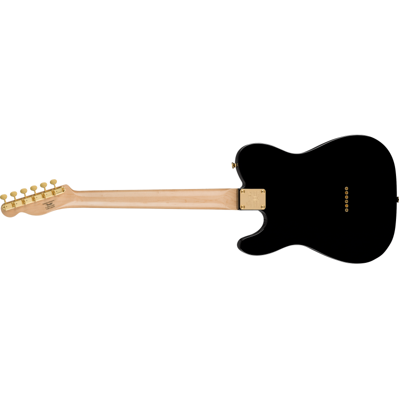 Squier 40th Anniversary Telecaster , Gold Edition,  LF, Gold Anodized Pickguard, BK - 2