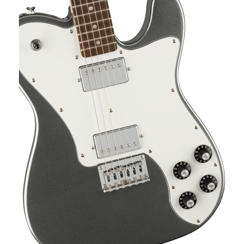 Squier Affinity Series   Telecaster  Deluxe,  LF, White Pickguard, Charcoal Frost Metallic - 3