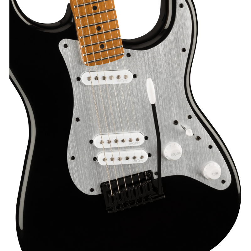 Squier Contemporary Stratocaster  Special, RoastedMF, Silver Anodized Pickguard, Black - 3