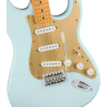 Squier 40th Anniversary Stratocaster , Vintage Edition,MF, Gold Anodized Pickguard, Satin Sonic Blue - 3
