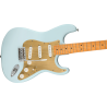 Squier 40th Anniversary Stratocaster , Vintage Edition,MF, Gold Anodized Pickguard, Satin Sonic Blue - 4