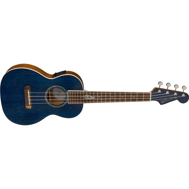 Fender Dhani Harrison Uke, Walnut Fingerboard, Sapphire Blue - 3