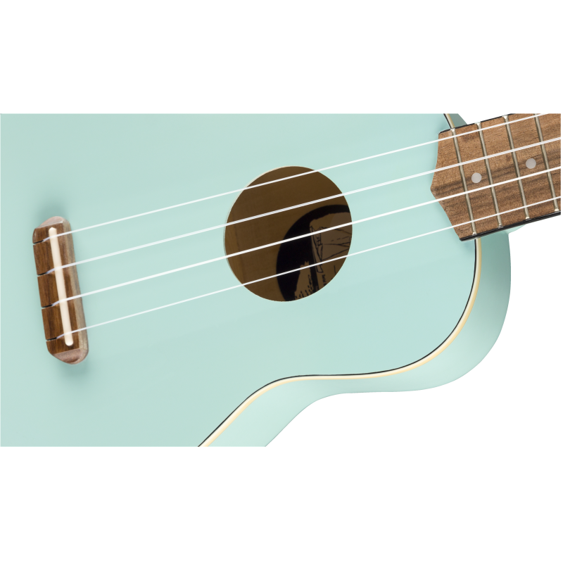 Fender Venice Soprano Uke, Walnut Fingerboard, Daphne Blue - 4
