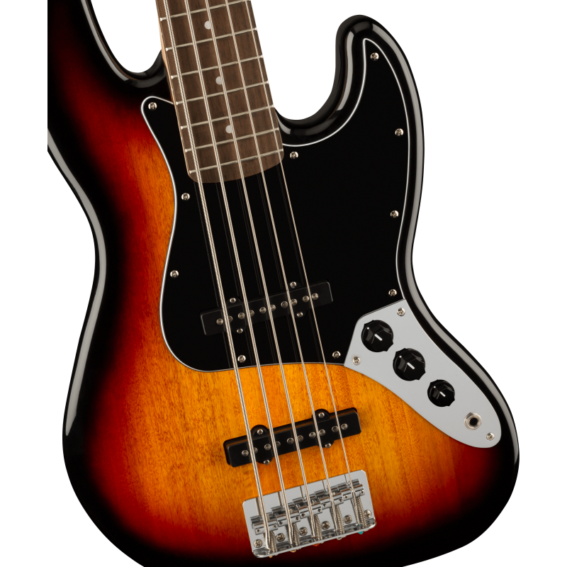 Squier Affinity Series™ Jazz Bass V, LF, Black Pickguard, 3-Color Sunburst - 3