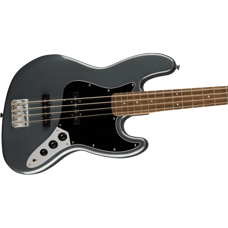 Squier Affinity Jazz Bass, LF, Black Pickguard, Charcoal Frost Metallic - 4