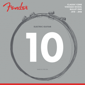 Fender Classic Core Electric Guitar Strings, 3155R, Vintage Nickel, Bullet Ends (.010-.046) - 1