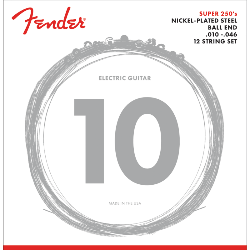 Fender Electric XII Strings, Nickel Plated Steel, 10-46 - 1 Fender Electric XII Strings, Nickel Plated Steel, 10-46 - 1