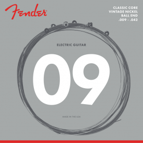 Fender Classic Core Electric Guitar Strings, 155L, Vintage Nickel, Ball Ends (.009-.042) - 1