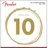 Fender 80/20 Bronze Acoustic Strings, Ball End, 70XL .010-.048 Gauges, (6) - 2 Fender 80/20 Bronze Acoustic Strings, Ball End, 70XL .010-.048 Gauges, (6) - 2