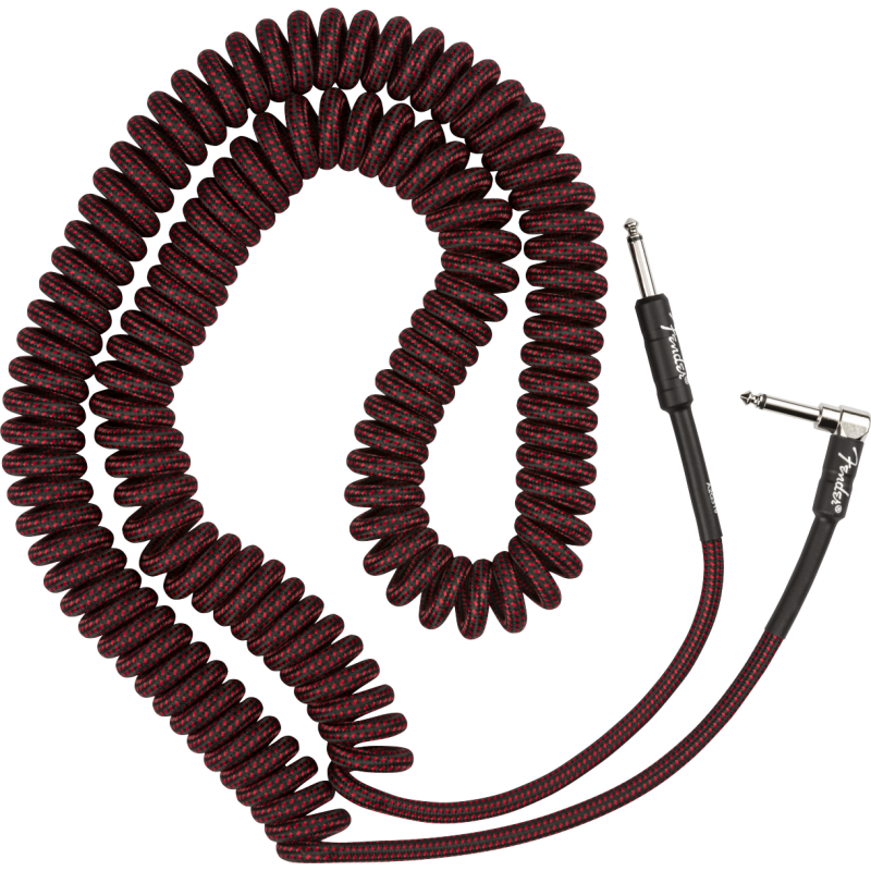 Fender Professional Coil Cable, 30', Red Tweed - 1