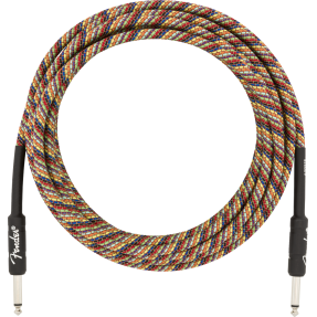 Fender 18.6' Festival Instrument Cable, Pure Hemp, Rainbow - 1