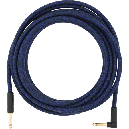 Fender 18.6' Angled Festival Instrument Cable, Pure Hemp, Blue Dream - 1