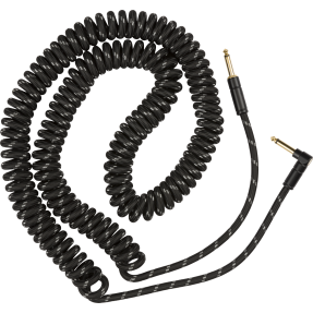 Fender Deluxe Coil Cable, 30', Black Tweed - 1