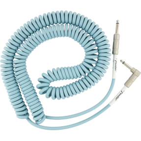 Fender Original Series Coil Cable, Straight-Angle, 30', Daphne Blue - 1