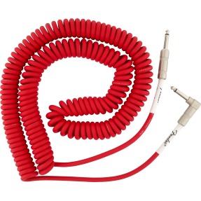 Fender Original Series Coil Cable, Straight-Angle, 30', Fiesta Red - 1