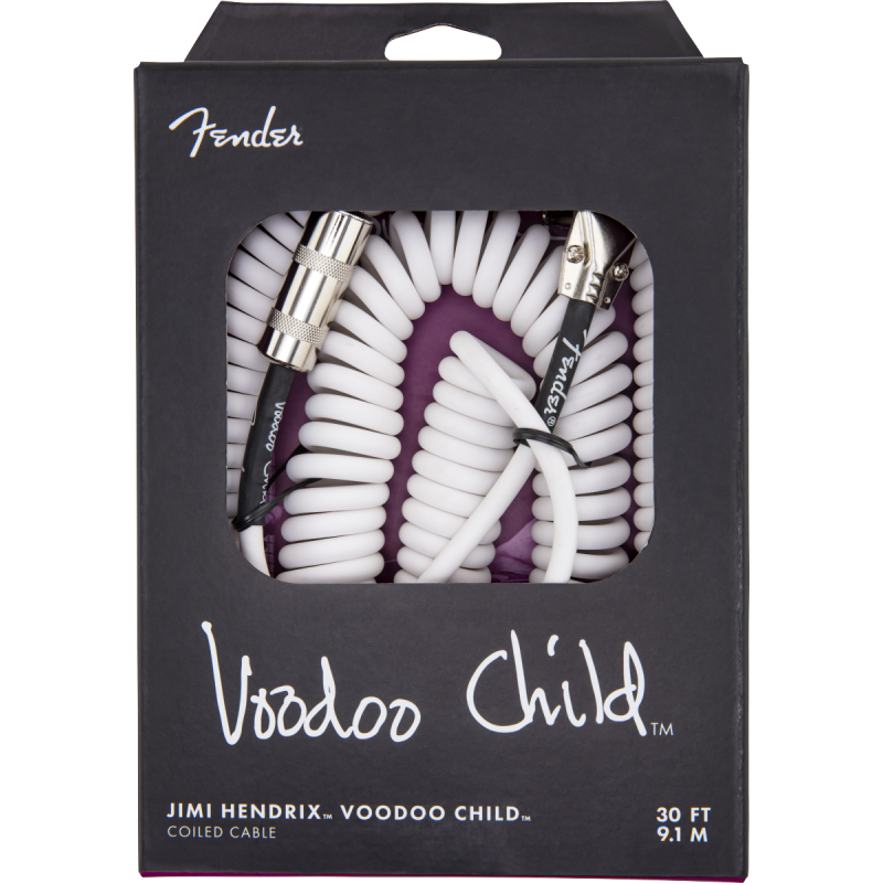 Fender Hendrix Voodoo Child™ Cable Cable, 30', White - 2