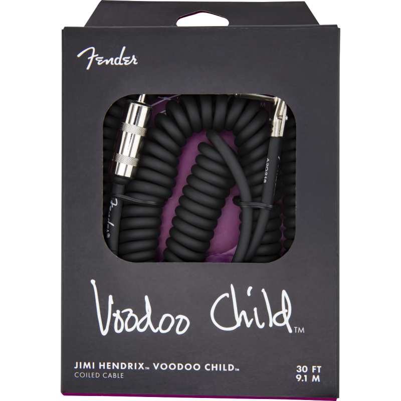 Fender Hendrix Voodoo Child™ Cable Cable, 30', Black - 2