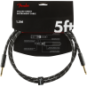 Fender Deluxe Series Instruments Cable, Straight/Straight, 5', Black Tweed - 3