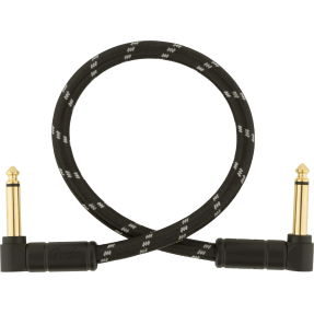 Fender Deluxe Series Instrument Cable, Angle/Angle, 1', Black Tweed - 1