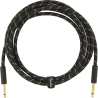 Fender Deluxe Series Instrument Cable, Straight/Straight, 10', Black Tweed - 1