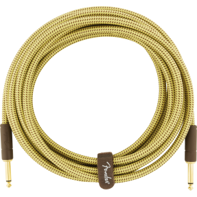 Fender Deluxe Series Instrument Cable, Straight/Straight, 15', Tweed - 1