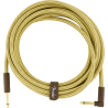 Fender Deluxe Series Instrument Cable, Straight/Angle, 15', Tweed - 1