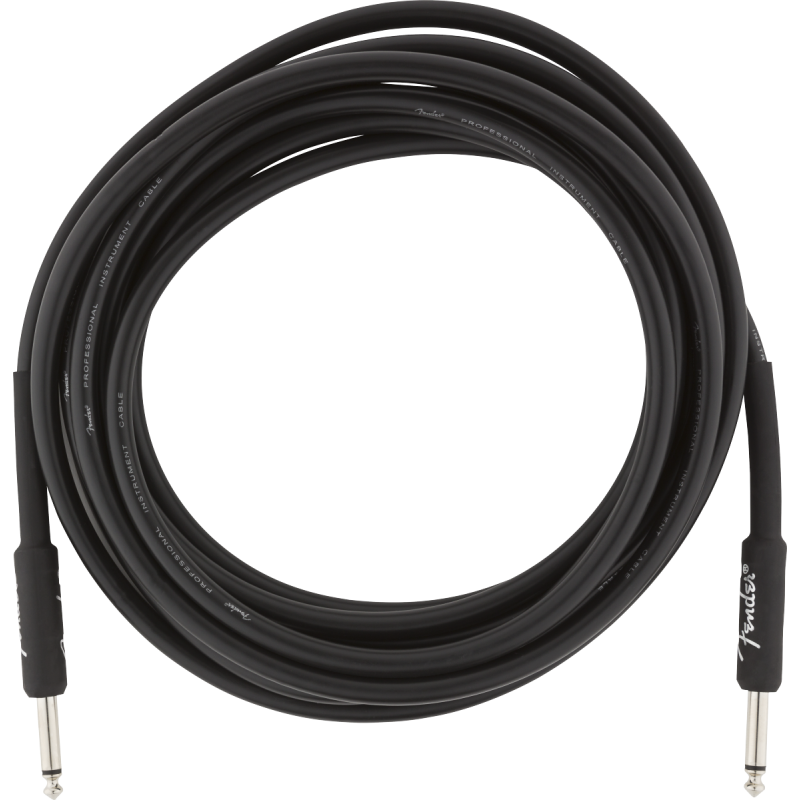 Fender Professional Series Instrument Cable, Straight/Straight, 15', Black - 1