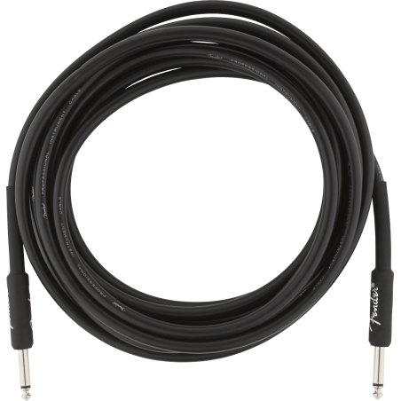 Fender Professional Series Instrument Cable, Straight/Straight, 15', Black - 1