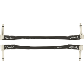 Fender Professional Series Instrument Cable 2-Pack, Angle/Angle, 6", Black - 1