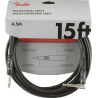 Fender Professional Series Instrument Cables, Straight/Angle, 15', Black - 4