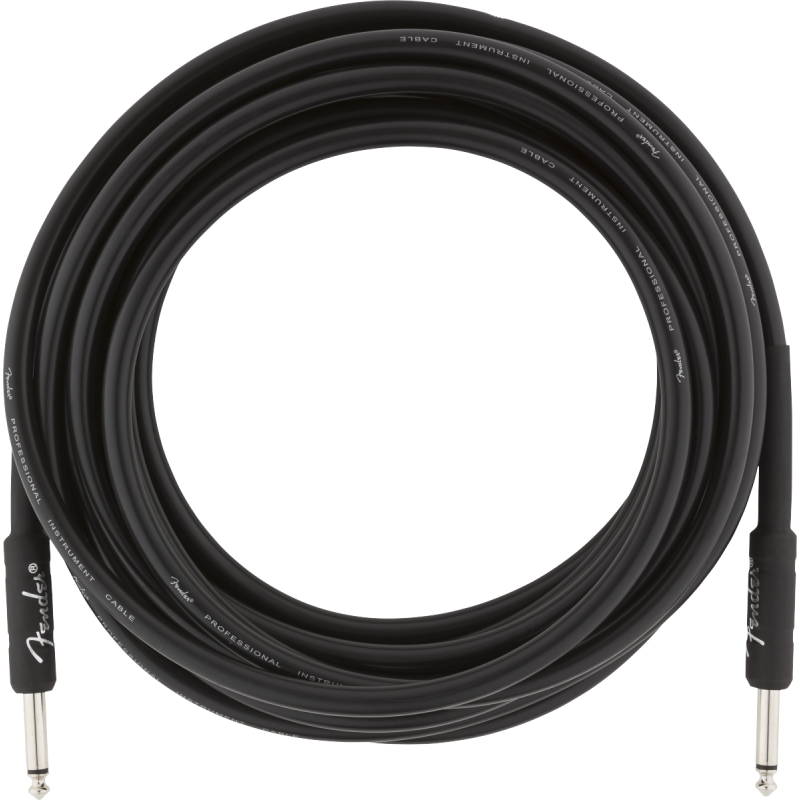 Fender Professional Series Instrument Cable, Straight/Straight, 18.6', Black - 1