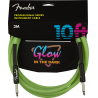 Fender Professional Glow in the Dark Cable, Green, 10' - 3