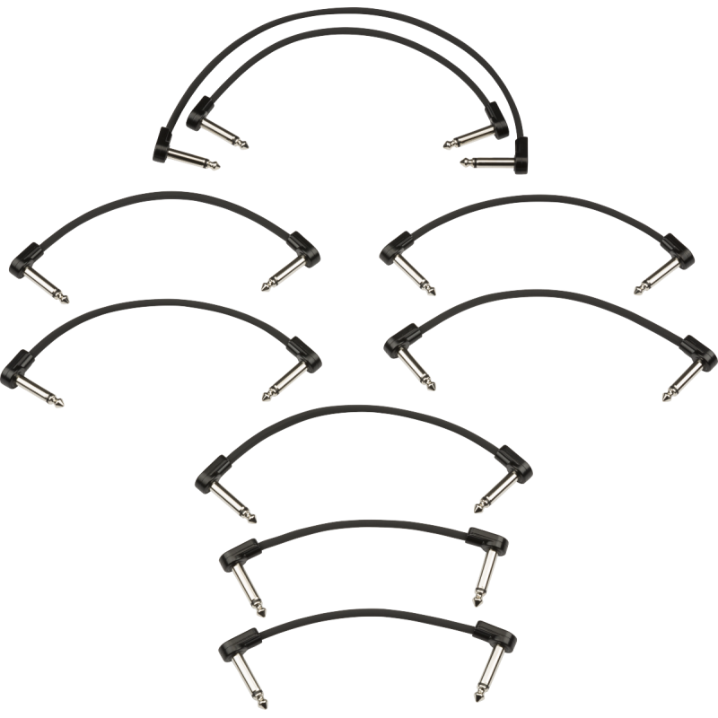 Fender Fender® Blockchain Patch Cable Kit, Black, Small - 2 Fender Fender® Blockchain Patch Cable Kit, Black, Small - 2