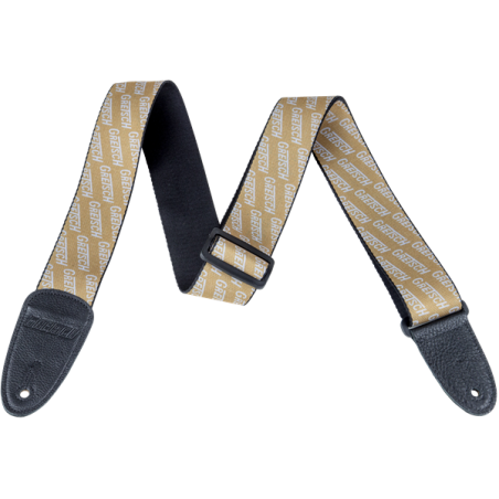 Gretsch  Strap with White Logos, Gold - 1