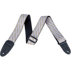 Gretsch  Strap with Gold Logos, White - 1