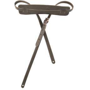 Gretsch  Vintage Leather Guitar Strap, Black - 1