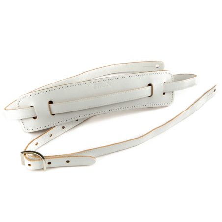 Gretsch  Vintage Leather Guitar Strap, Vintage White - 1