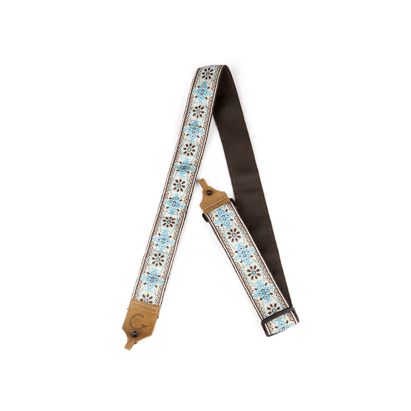 Gretsch G Brand Banjo Strap Blue/Brown - 1 Gretsch G Brand Banjo Strap Blue/Brown - 1