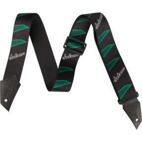 Jackson Strap with Headstock Pattern, Black and Green - 1