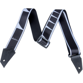 Jackson Strap with Sharkfin Inlay Pattern, Black/White - 1