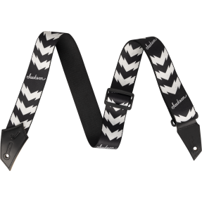 Jackson Strap with Double V Pattern, Black and White - 1