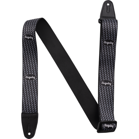 Gretsch Bigsby® Hounds Tooth Strap, Black, 2" - 1