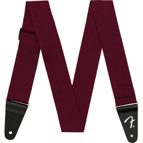 Fender Modern Tweed Strap, Black/Red 2" - 1