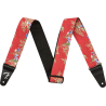 Fender 2" Hawaiian Strap, Red Floral - 1 Fender 2" Hawaiian Strap, Red Floral - 1