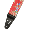 Fender 2" Hawaiian Strap, Red Floral - 2 Fender 2" Hawaiian Strap, Red Floral - 2