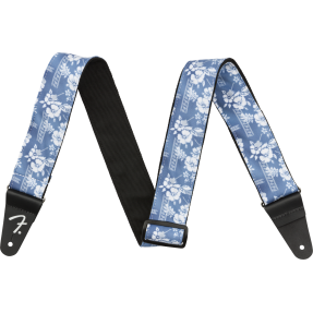 Fender 2" Hawaiian Strap, Blue Floral - 1